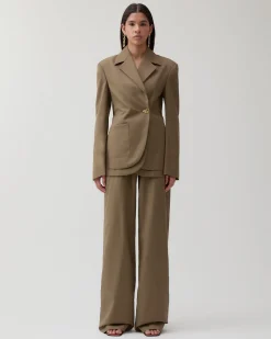 Online Johanna Blazer Wool Blend Olive Tailoring | Jackets