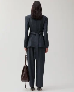 New Johanna Blazer Wool Blend Suiting Slate Tailoring | Jackets
