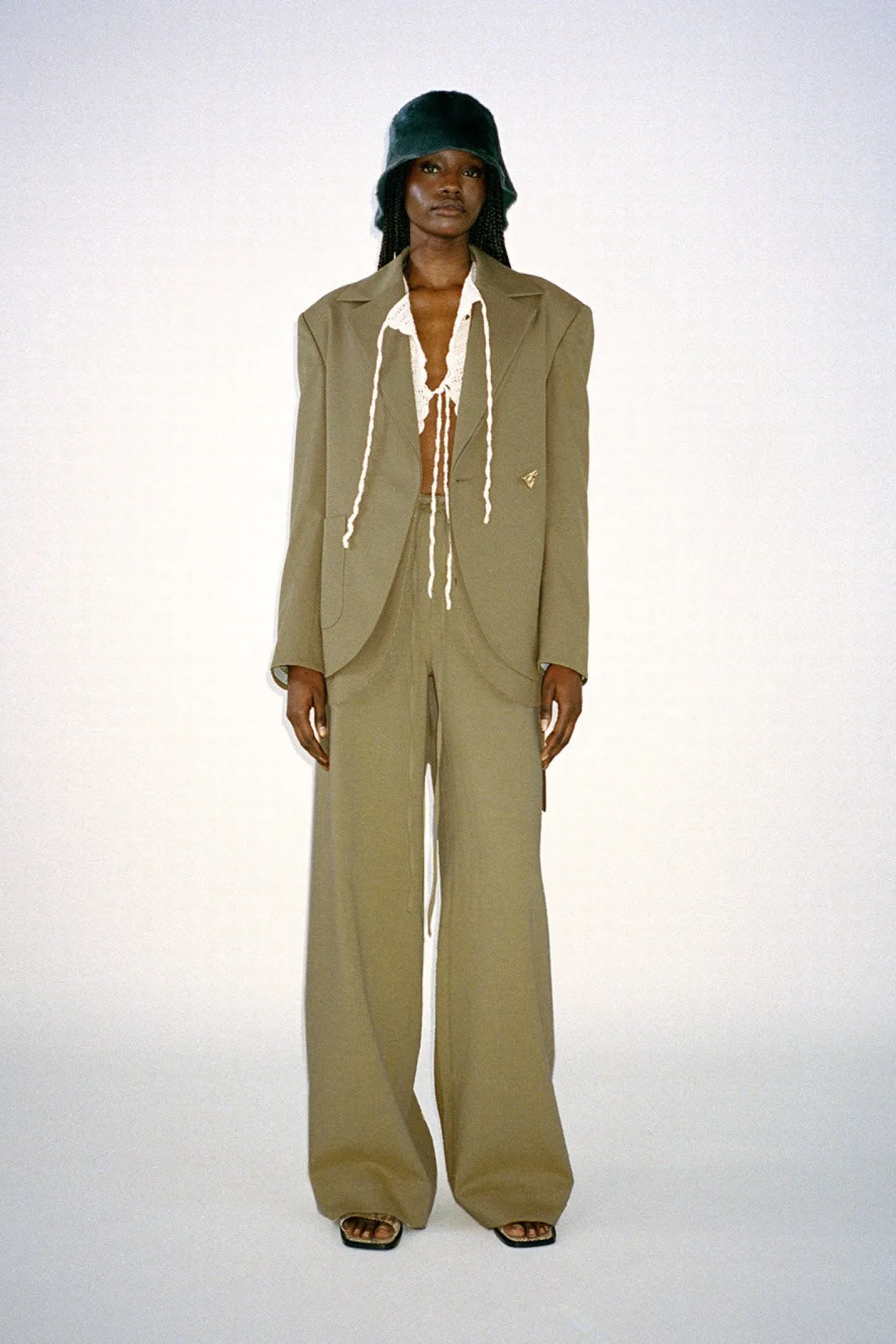 Online Johanna Blazer Wool Blend Olive Tailoring | Jackets