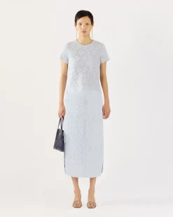 Online Justine Skirt Lace Floral Blue Skirts | Clothing