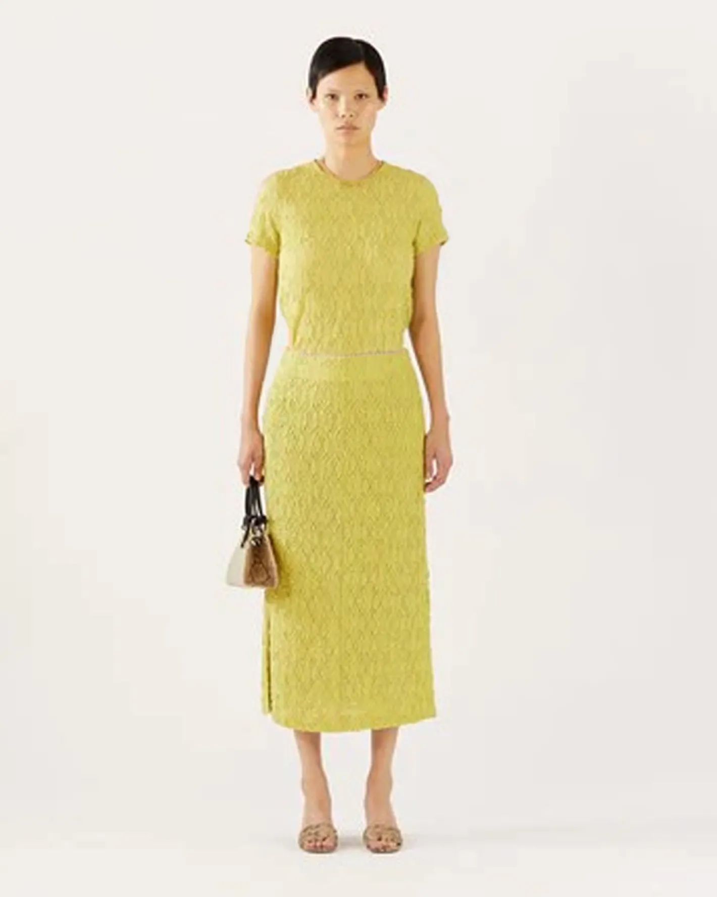 Fashion Justine Skirt Lace Floral Lime Skirts | Clothing