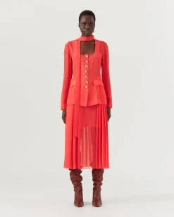 Outlet Kekoa Top Chiffon Hot Pink Shirts & Blouses | Clothing