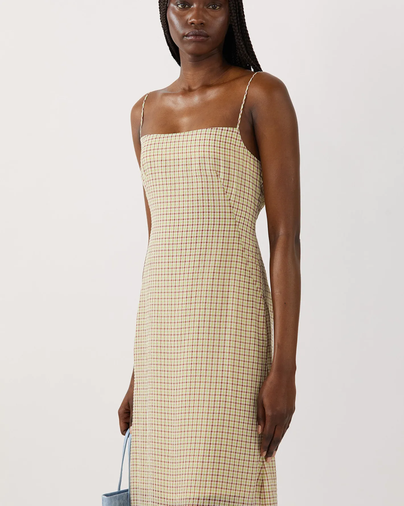 Sale Kennedy Dress Check Green Dresses | Clothing