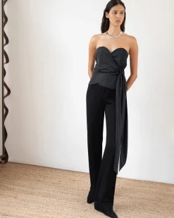 Best Kunika Blouse Taffeta Black Shirts & Blouses | Clothing