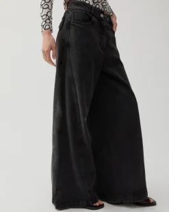 Clearance Linda Trousers Organic Cotton Denim Black Trousers | Denim