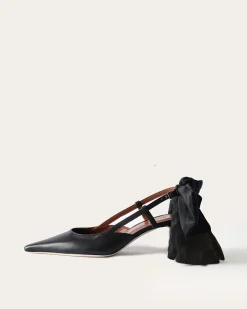 Sale Lou Kitten Heels Leather Black Heels
