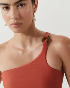 Sale Louis Top Recycled Nylon Rust Swimwear