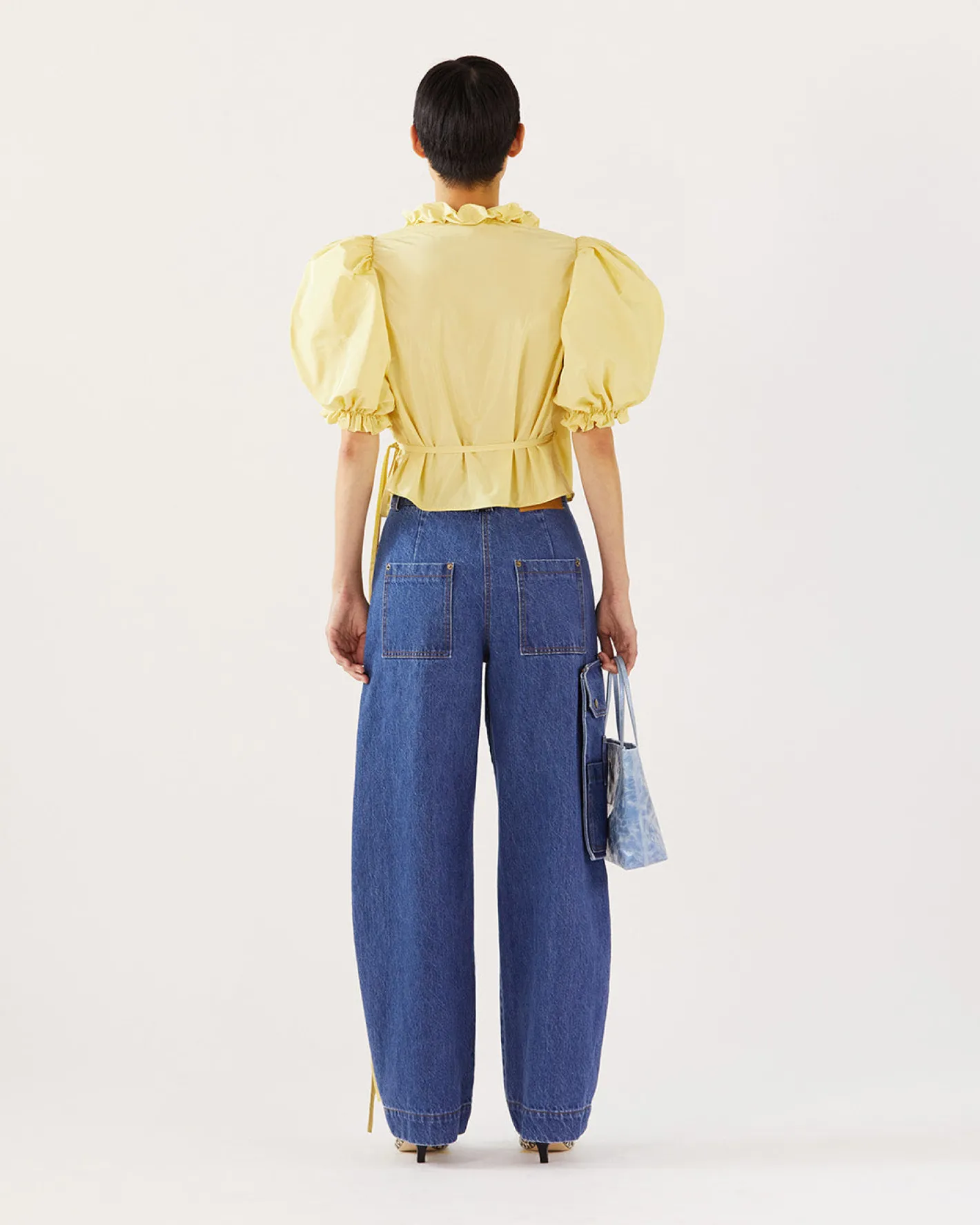 Hot Luna Blouse Taffeta Yellow Shirts & Blouses | Clothing