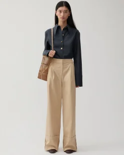 Hot Macie Trousers Cotton Blend Tan Trousers | Clothing