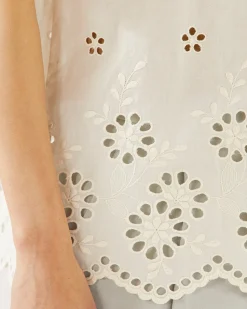Online Marty Shirt Cotton Embroidery Cream Shirts & Blouses | Clothing