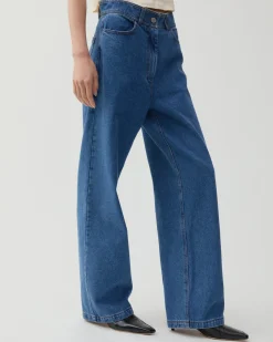 Fashion Maude Trousers Organic Cotton Denim Blue Trousers | Denim
