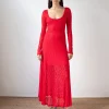 Outlet Mila Dress Lace Red Dresses | Clothing