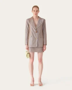 Hot Mina Blazer Taffetta Iridescent Tailoring | Jackets