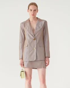 Hot Mina Blazer Taffetta Iridescent Tailoring | Jackets