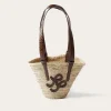 Best Mini Basket Tote Leather Emboss Croc Brown Everyday