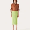 Fashion Mirren Skirt Cotton Blend Seersucker Acid Green Skirts