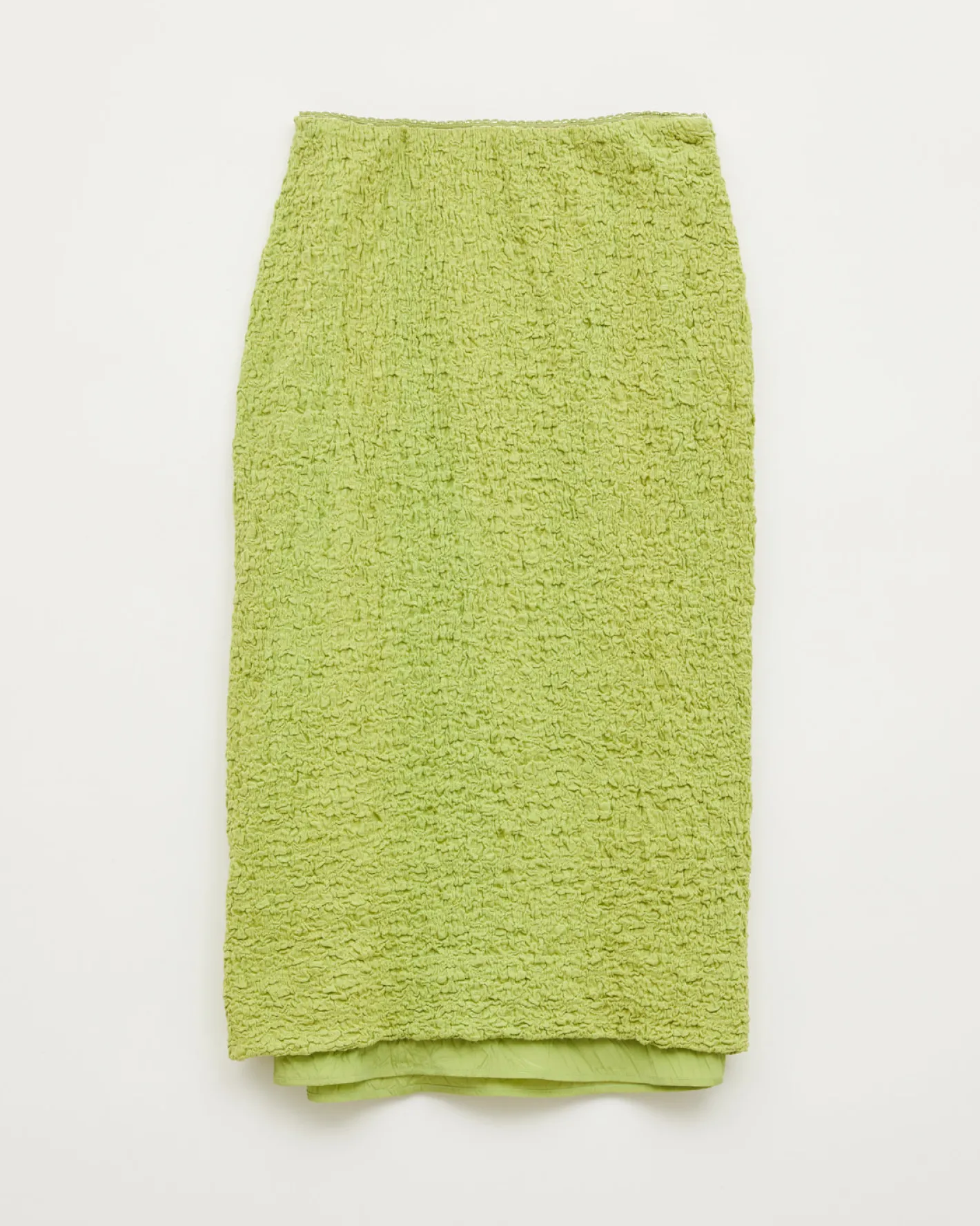 Fashion Mirren Skirt Cotton Blend Seersucker Acid Green Skirts