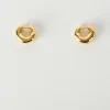 Clearance Molten Hinged Hoops Gold Plated Earrings