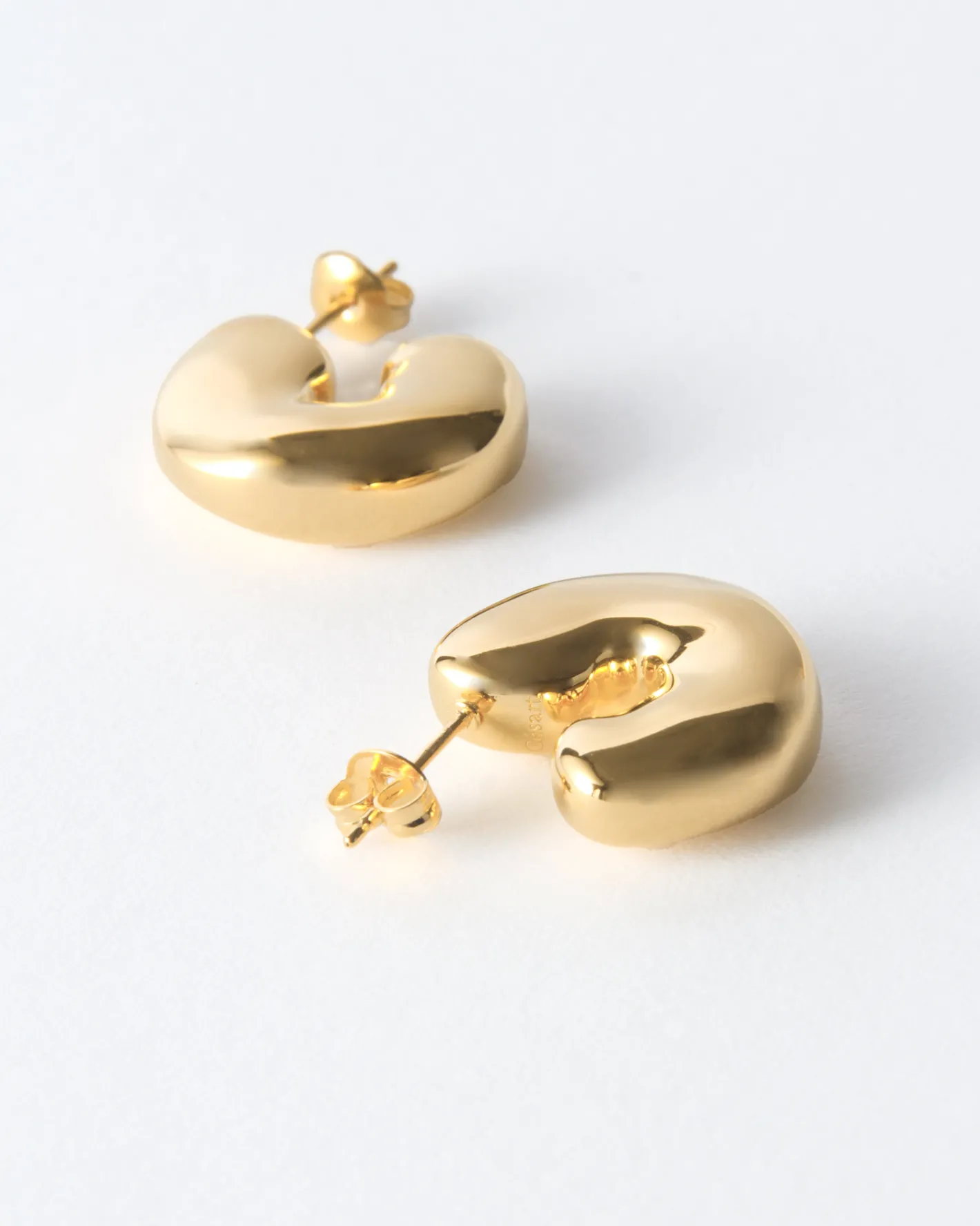 Discount Molten Hoops Gold Plated Earrings