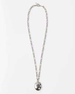 Fashion Molten Locket Necklace Silver Plated Necklaces