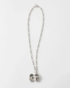 Fashion Molten Locket Necklace Silver Plated Necklaces