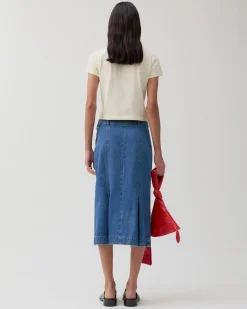 Online Monroe Skirt Organic Cotton Denim Blue Skirts | Denim