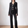 New Noemie Blazer Crepe Twill Viscose Black Tailoring | Jackets