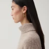 Online Oblong Hoops Gold Plated Earrings