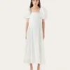 Sale Oksana Dress Organic Cotton Off-White Dresses