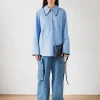 Clearance Parker Shirt Organic Cotton Blue Shirts & Blouses | Clothing