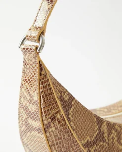 Clearance Petite Banana Bag Leather Print Snake Everyday