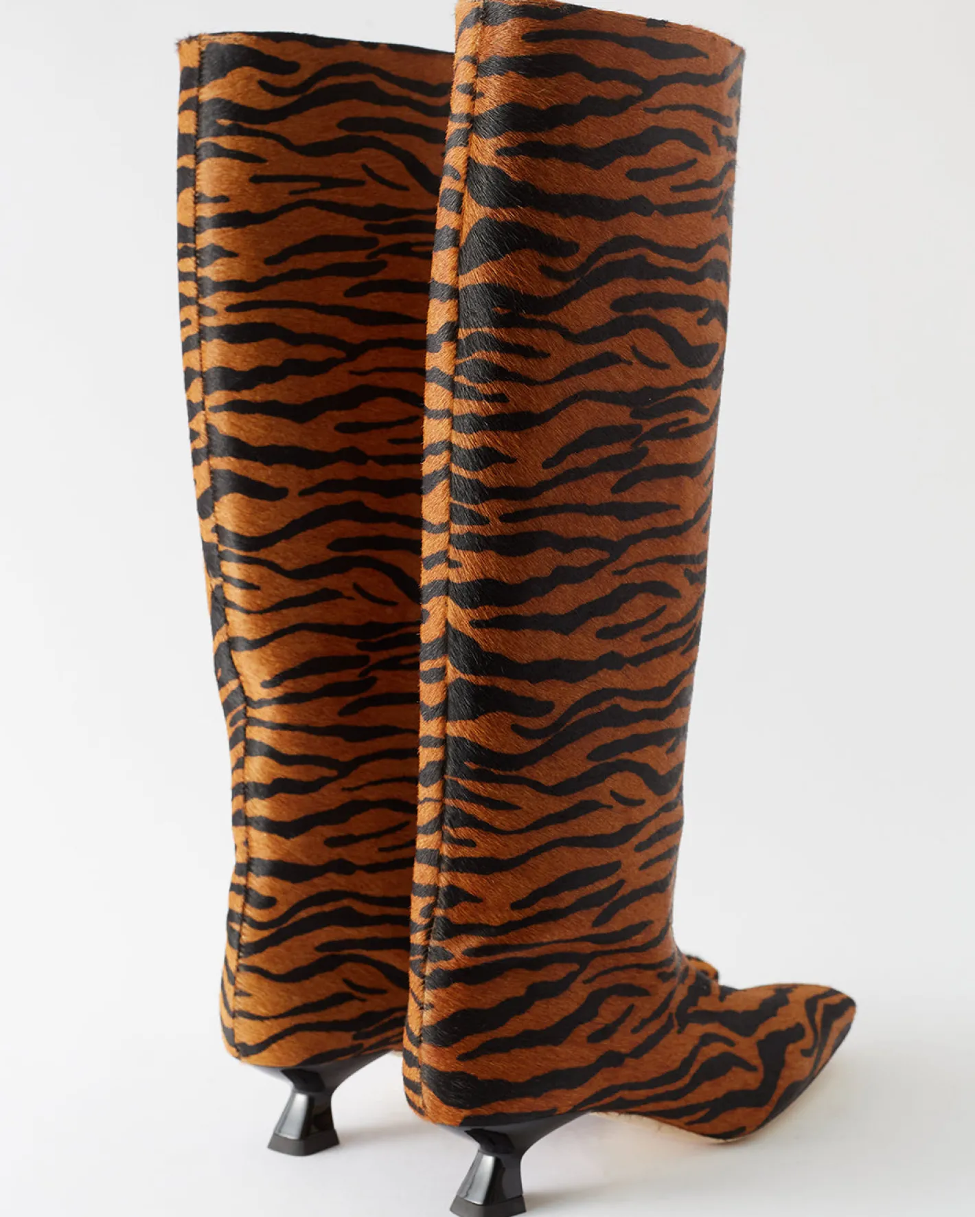 Outlet Pillar Boots Calfhair Print Brown Boots