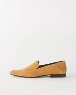 New Pointed Loafer Suede Tan Flats