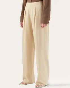 New Reine Trousers Wool Blend Shortbread Trousers | Tailoring