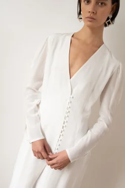 Discount Remi Dress Silk Crepe de Chine Off-White Dresses | Clothing