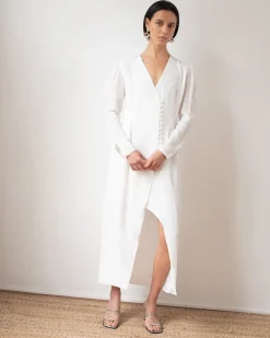 Discount Remi Dress Silk Crepe de Chine Off-White Dresses | Clothing