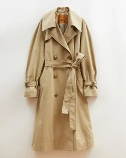 Sale Romy Trenchcoat Cotton Blend Twill Sage Trenches | Trenches