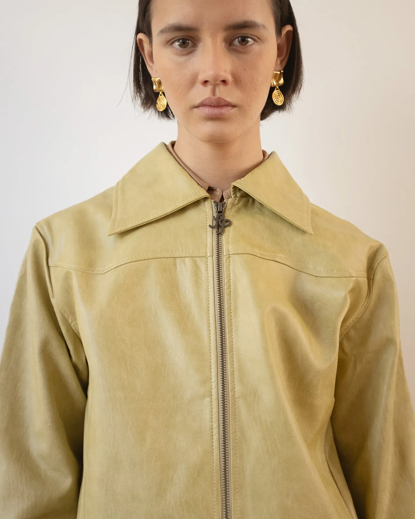Sale Rowan Jacket Faux Leather Beige Jackets | Jackets