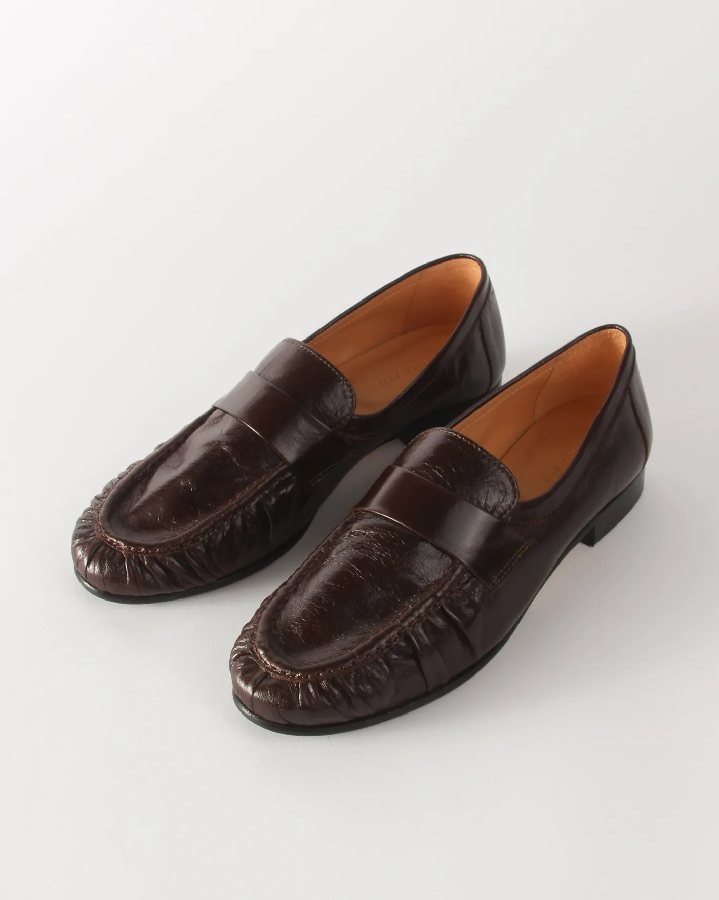 Sale Ruched Loafer Leather Morgano Flats