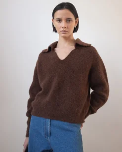 Clearance Sandy Sweater Alpaca Brown Knitwear | Clothing