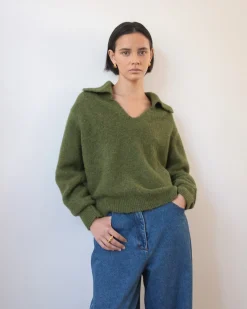 Best Sandy Sweater Alpaca Green Knitwear | Clothing