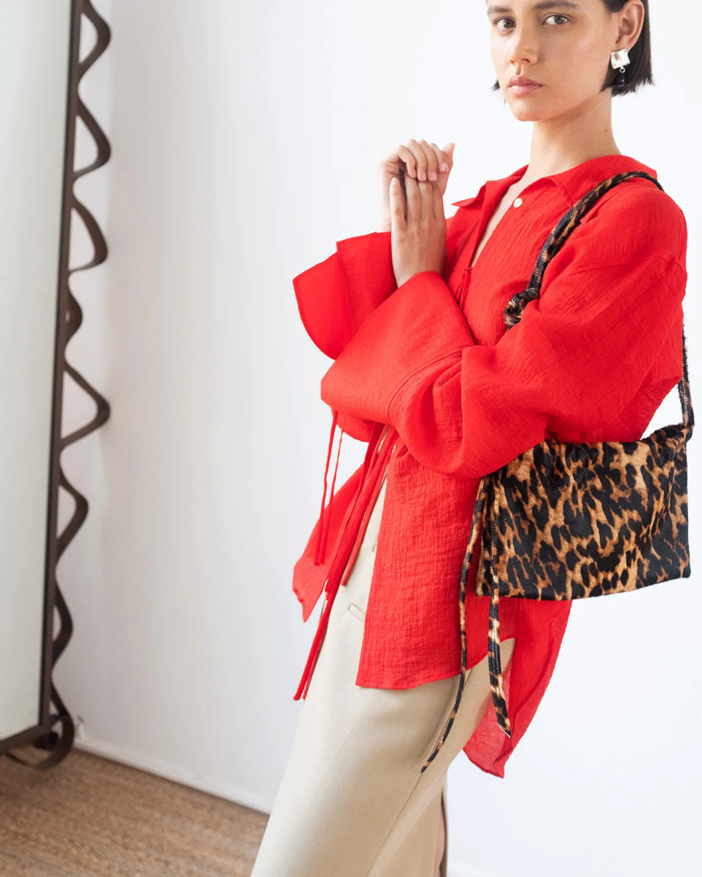 Fashion Saskia Shirt Tencel Blend Red Shirts & Blouses | Clothing