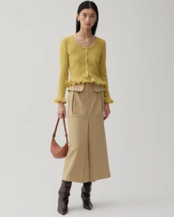Fashion Savie Cardigan Alpaca Blend Yellow Knitwear | Clothing