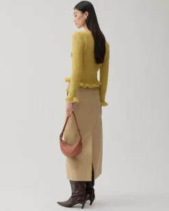 Fashion Savie Cardigan Alpaca Blend Yellow Knitwear | Clothing