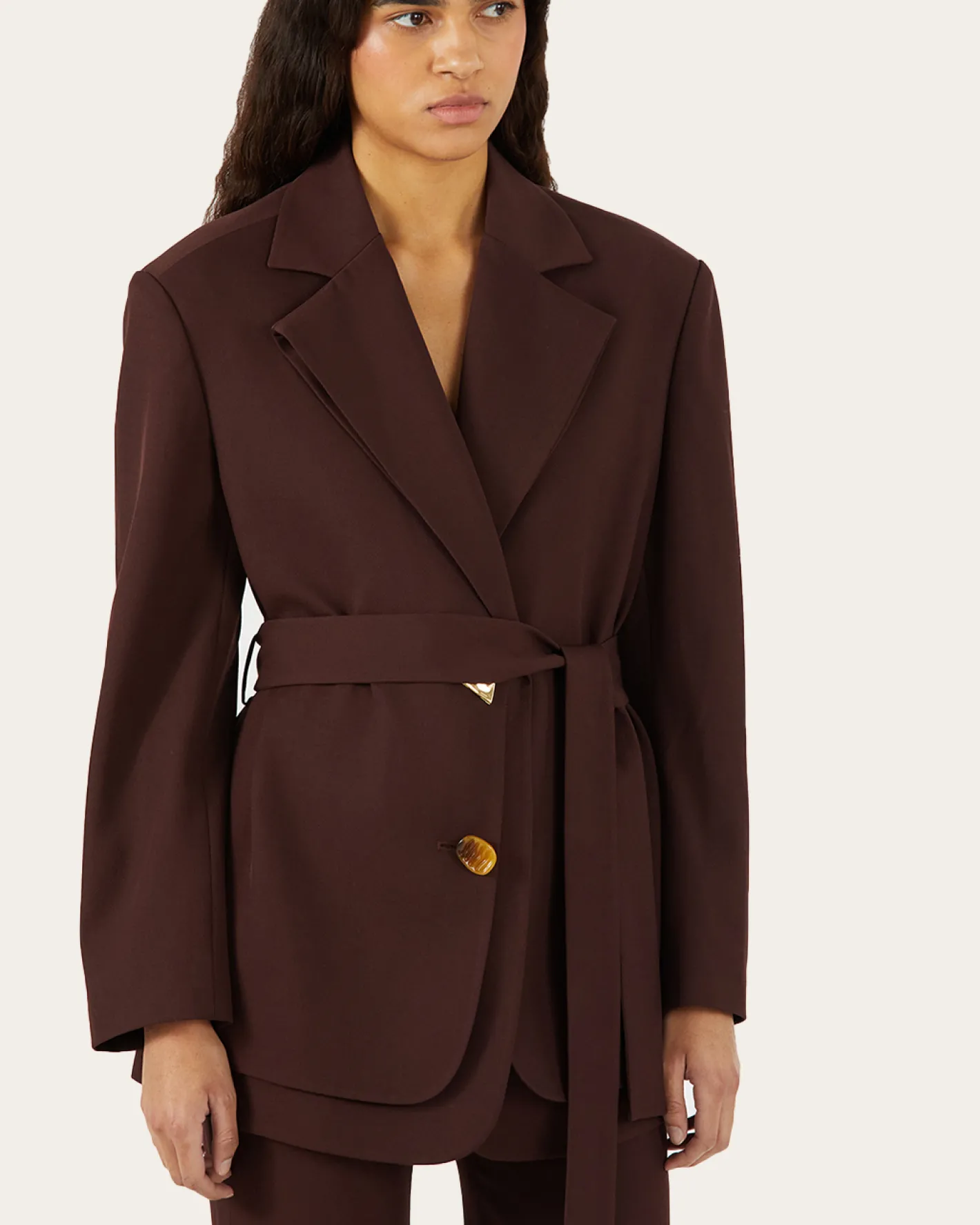 Discount Simone Jacket Wool Blend Twill Burgundy Tailoring | Jackets