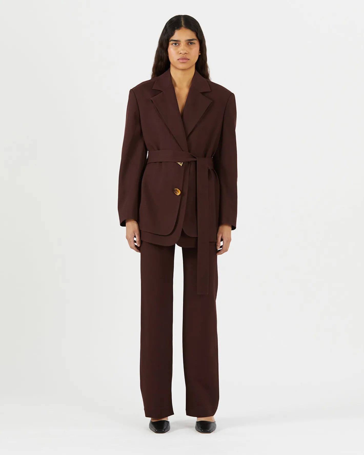 Discount Simone Jacket Wool Blend Twill Burgundy Tailoring | Jackets