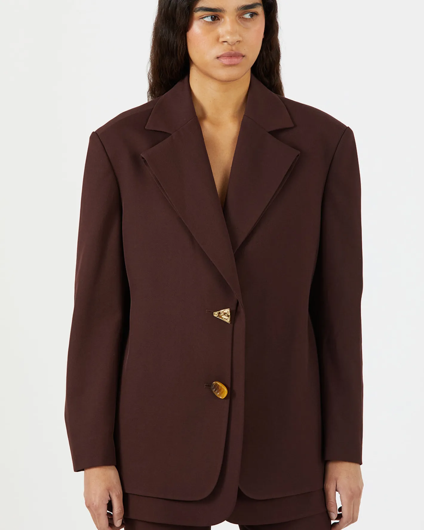 Discount Simone Jacket Wool Blend Twill Burgundy Tailoring | Jackets