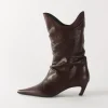 Sale Slouchy Boot Leather Cappuccino Boots