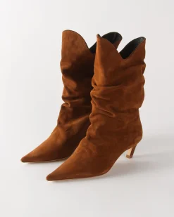 Discount Slouchy Boot Suede Tan Boots