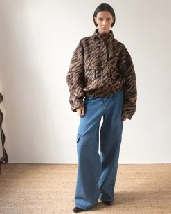 Online Sofie Jacket Wool Blend Jacquard Tiger Beige Jackets | Jackets